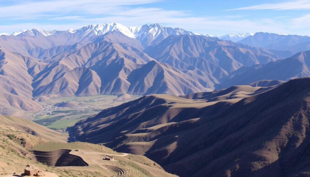 Breathtaking view of the High Atlas Mountains with traditional Berber villages, one of the most scenic places to visit in Morocco Breathtaking view of the High Atlas Mountains with traditional Berber villages, one of the most scenic places to visit in Morocco